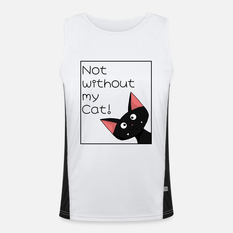 Pas sans mon chat Débardeur respirant contrasté Homme 