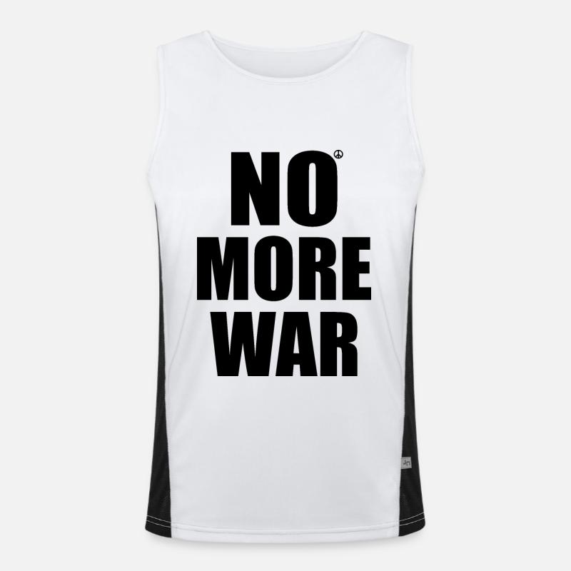 No more war Men's Functional Contrast Tank Top 