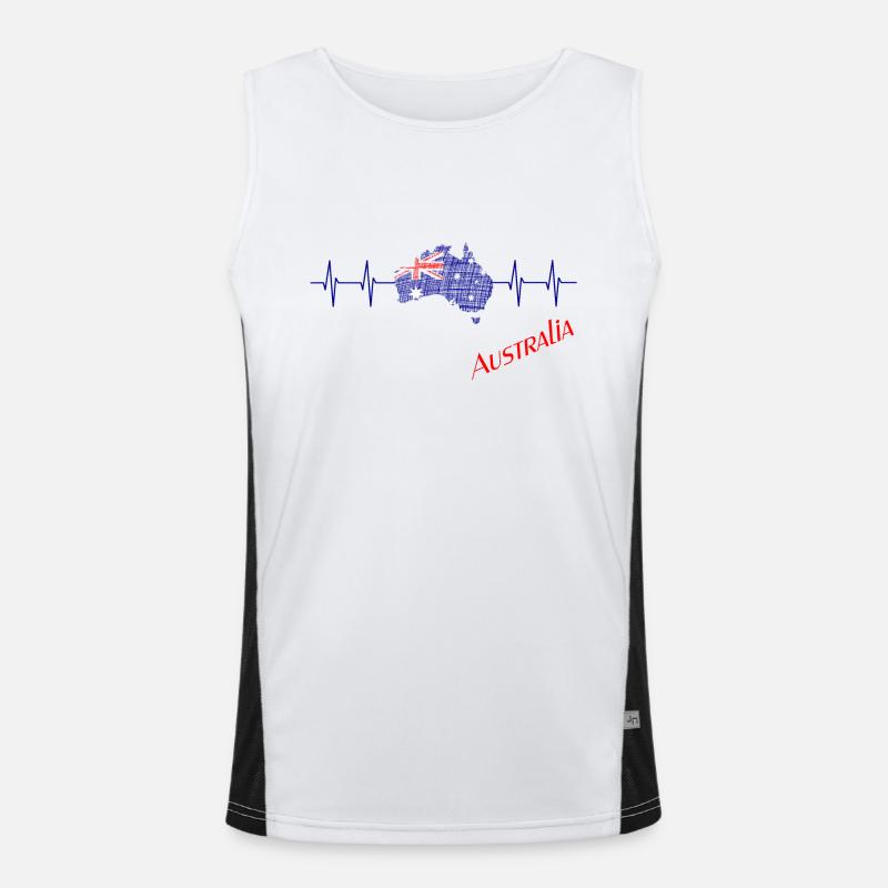 Australien, Down under Funktionelles Kontrast-Tank Top für Männer 