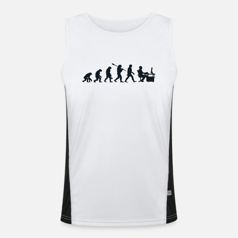 Darwin Evolution for Geeks 💻 Men's Functional Contrast Tank Top 