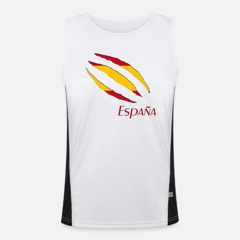 España Spanien Spain Funktionelles Kontrast-Tank Top für Männer 