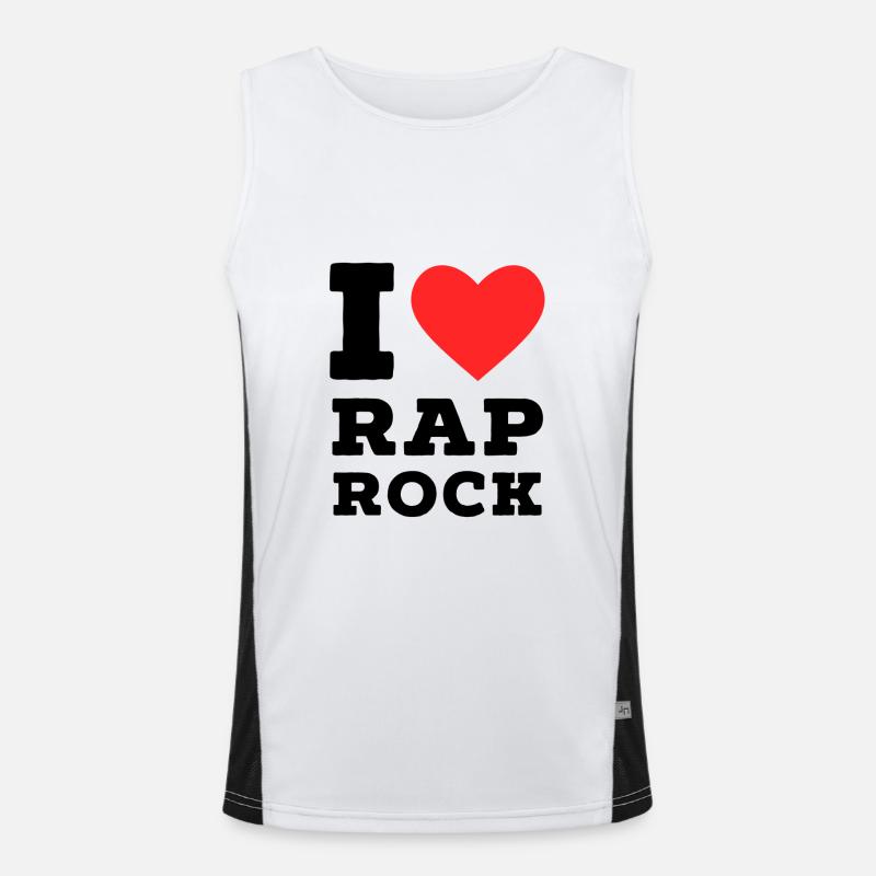 J’adore le rap rock Débardeur respirant contrasté Homme 