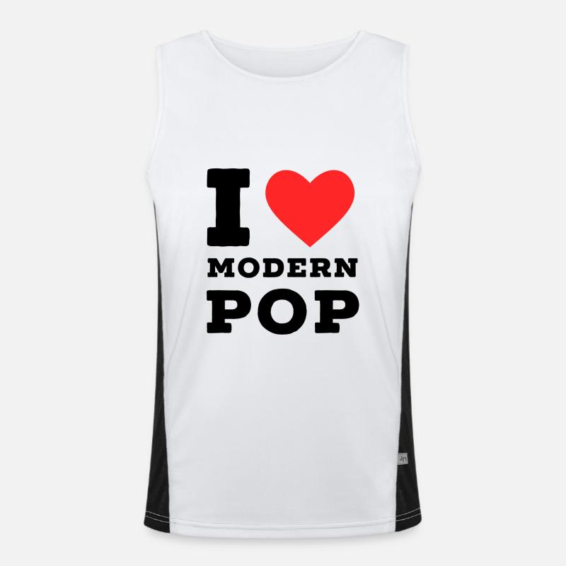 J’aime la pop moderne Débardeur respirant contrasté Homme 