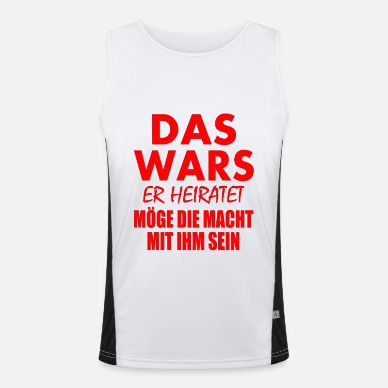 Das wars er heiratet Funktionelles Kontrast-Tank Top für Männer 