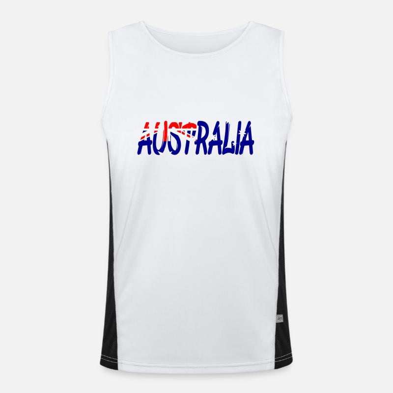 Australien, Australia, Down Under, Aussie Funktionelles Kontrast-Tank Top für Männer 