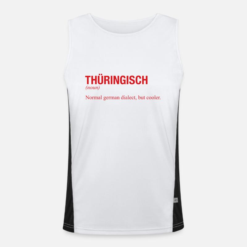 THÜRINGISCH Thüringen Funktionelles Kontrast-Tank Top für Männer 