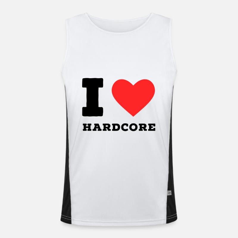 I love hardcore Men's Functional Contrast Tank Top 