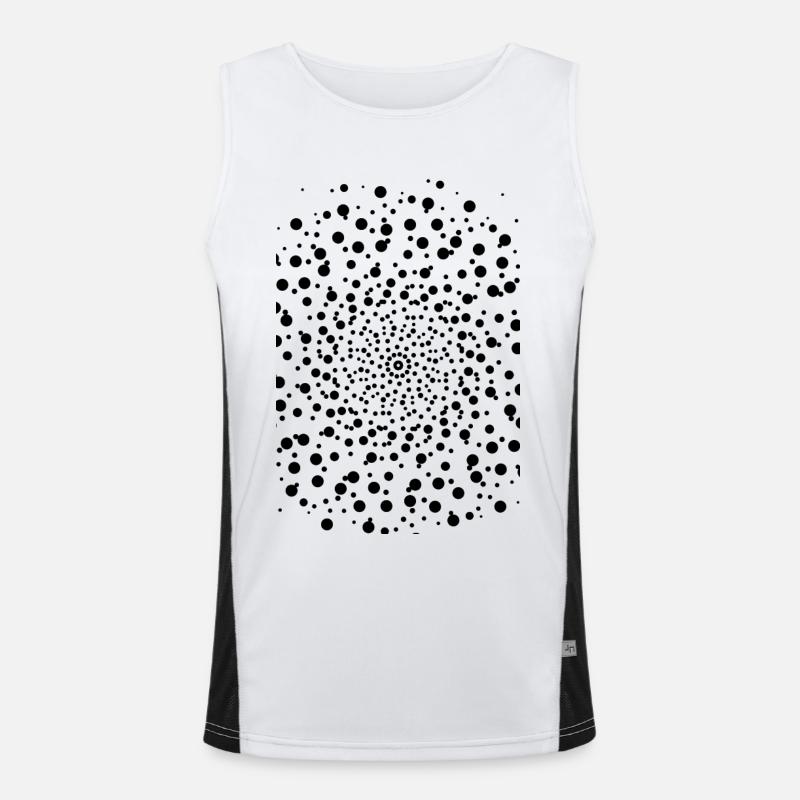 Dots, Cloud, Pattern, Mayhem Men's Functional Contrast Tank Top 