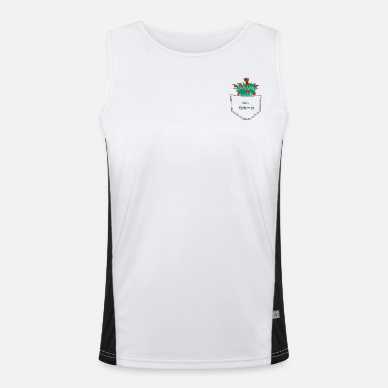 Merry Christmas 2 Funktionelles Kontrast-Tank Top für Männer 
