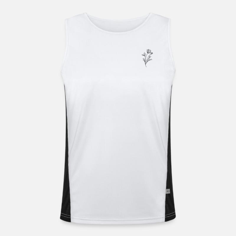Graceful elegance: the filigree floral pattern Men's Functional Contrast Tank Top 