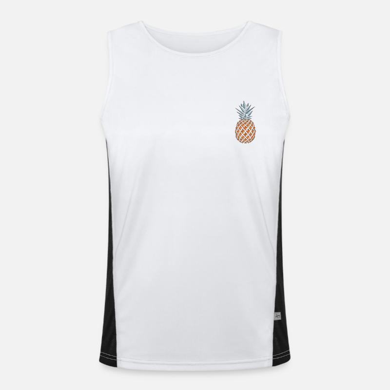 Pineapple vector Men's Functional Contrast Tank Top 