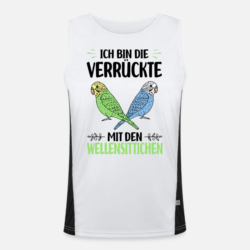 Oiseau Budgerigar Débardeur respirant contrasté Homme 
