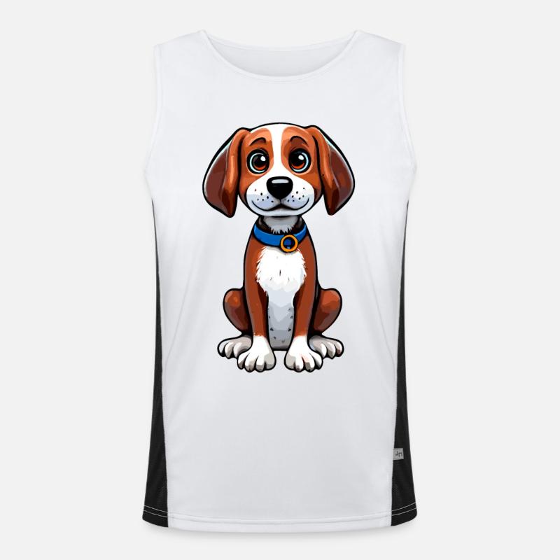 Chien mignon Débardeur respirant contrasté Homme 