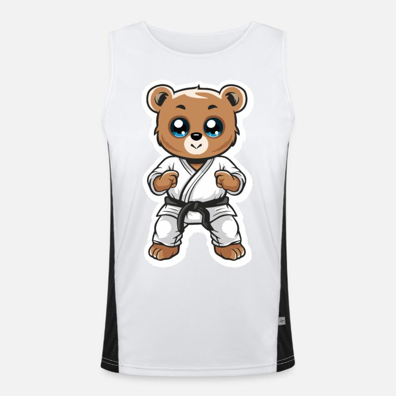 Teddy Bear Self Defense Men's Functional Contrast Tank Top 