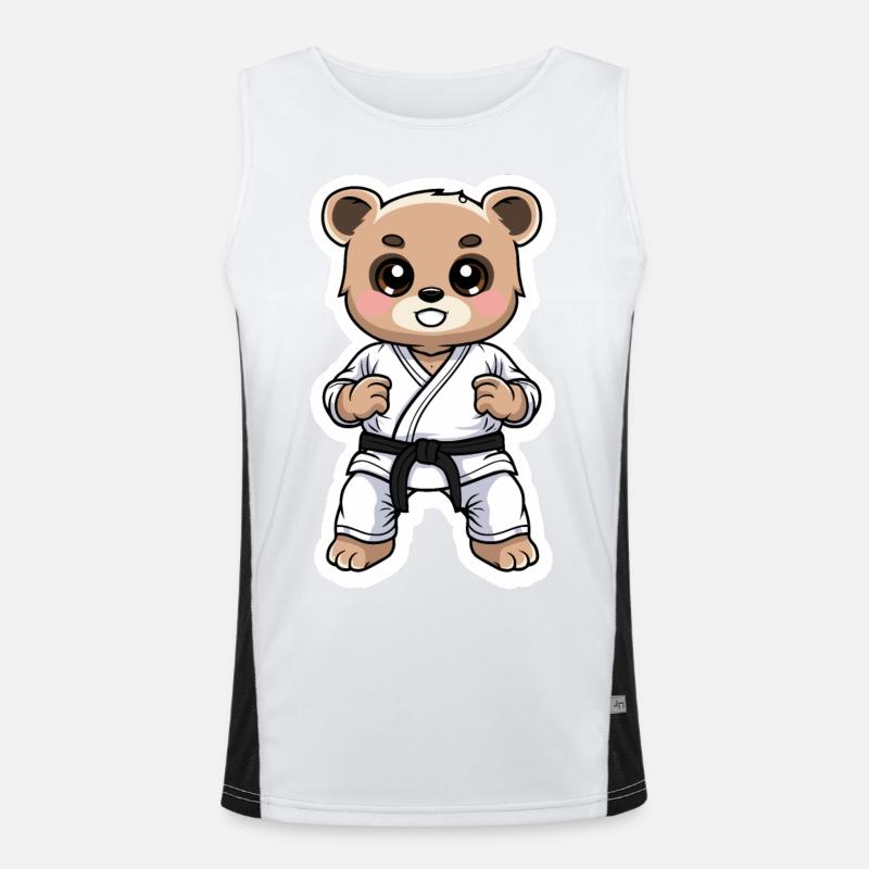 teddy karate Funktionelles Kontrast-Tank Top für Männer 