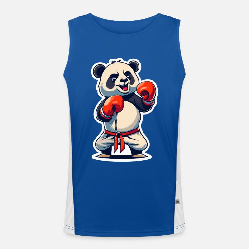 Panda boxt Funktionelles Kontrast-Tank Top für Männer 