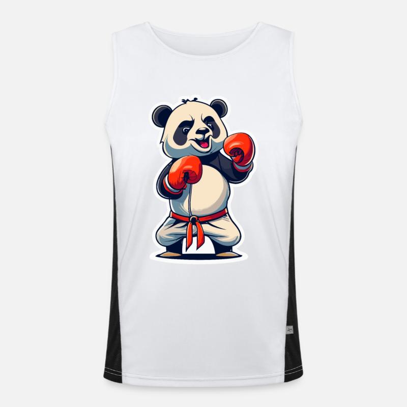Panda boxt Funktionelles Kontrast-Tank Top für Männer 