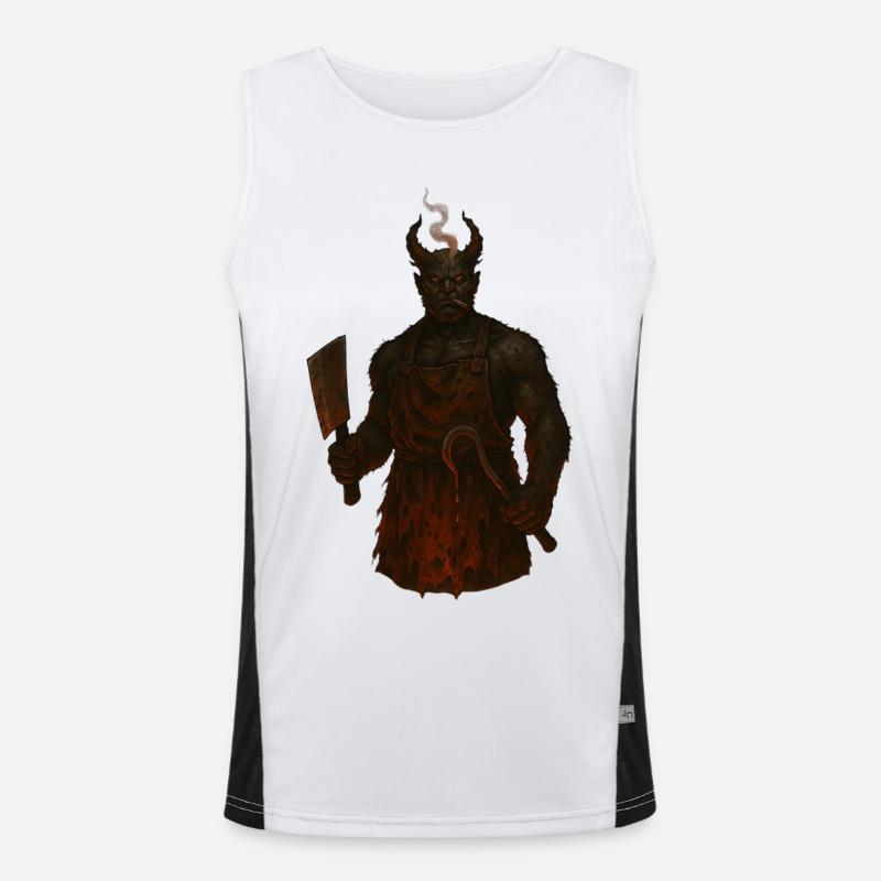 Devil Butcher Demon Funktionelles Kontrast-Tank Top für Männer 