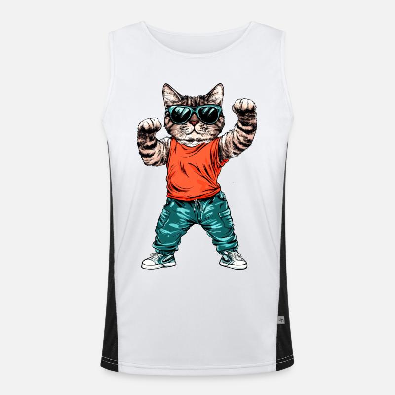Chat cool Débardeur respirant contrasté Homme 