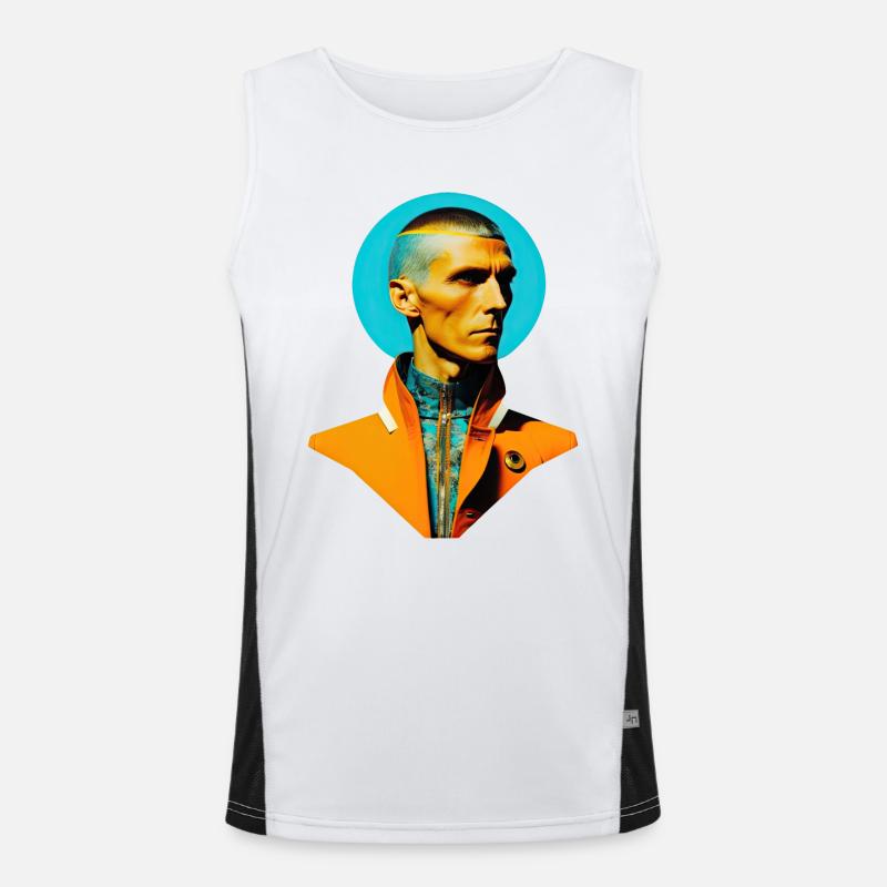 Retro Flash No43 Funktionelles Kontrast-Tank Top für Männer 