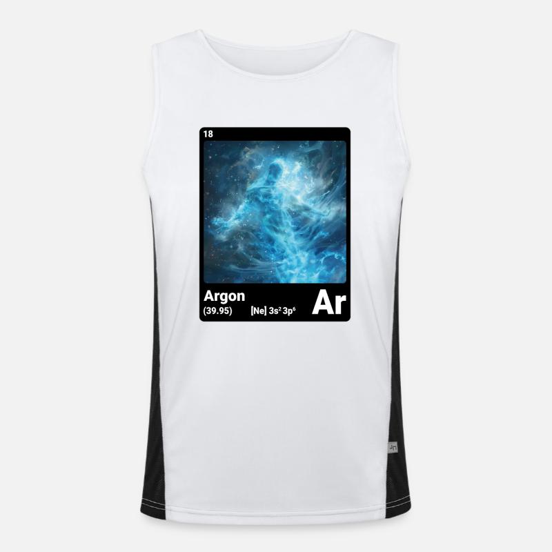 Argon - Ar - chemisches Element Periodensystem 018 Funktionelles Kontrast-Tank Top für Männer 