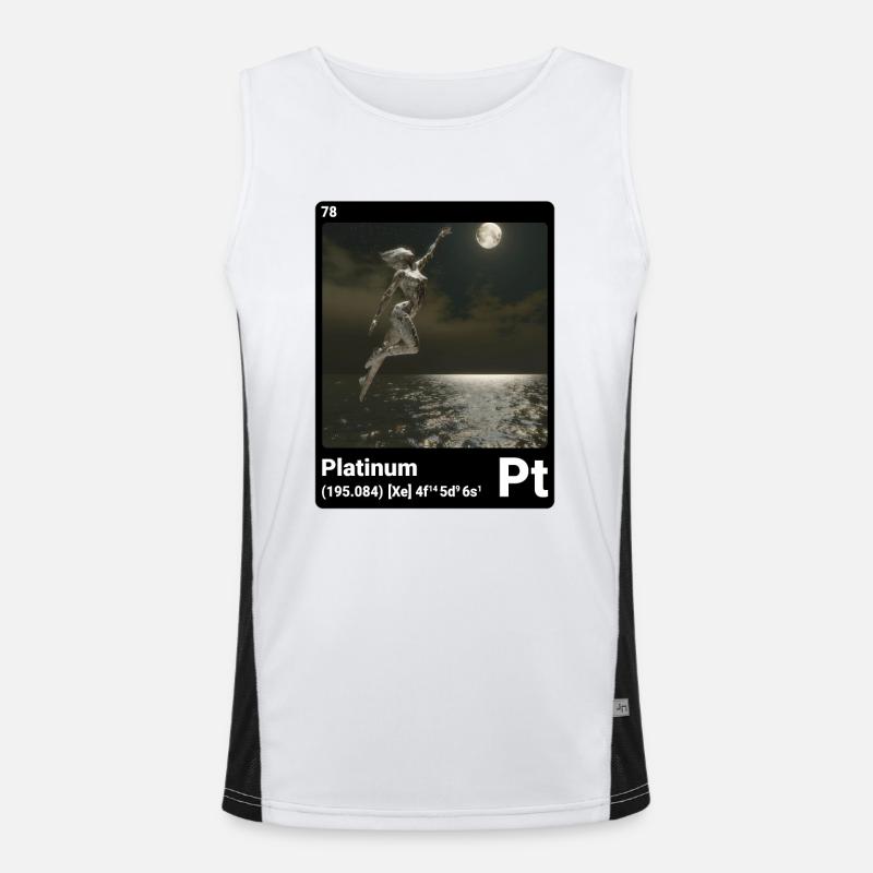 AI am Platinum (bk) style element periodic fashion Men's Functional Contrast Tank Top 