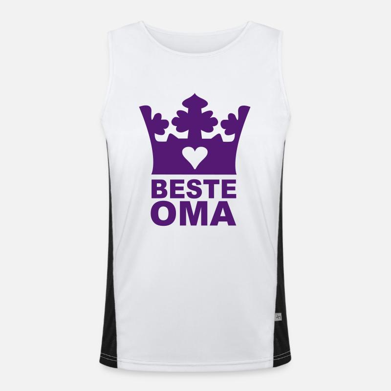 Oma - Großmutter Funktionelles Kontrast-Tank Top für Männer 