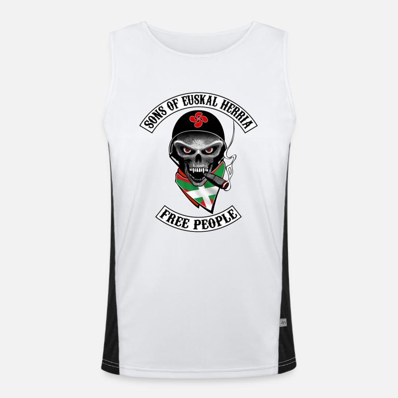 basques bikers design Men's Functional Contrast Tank Top 