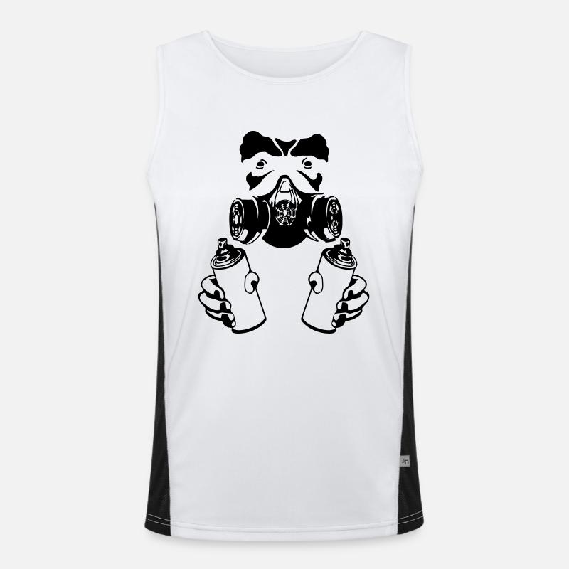 graffiti monkey Funktionelles Kontrast-Tank Top für Männer 