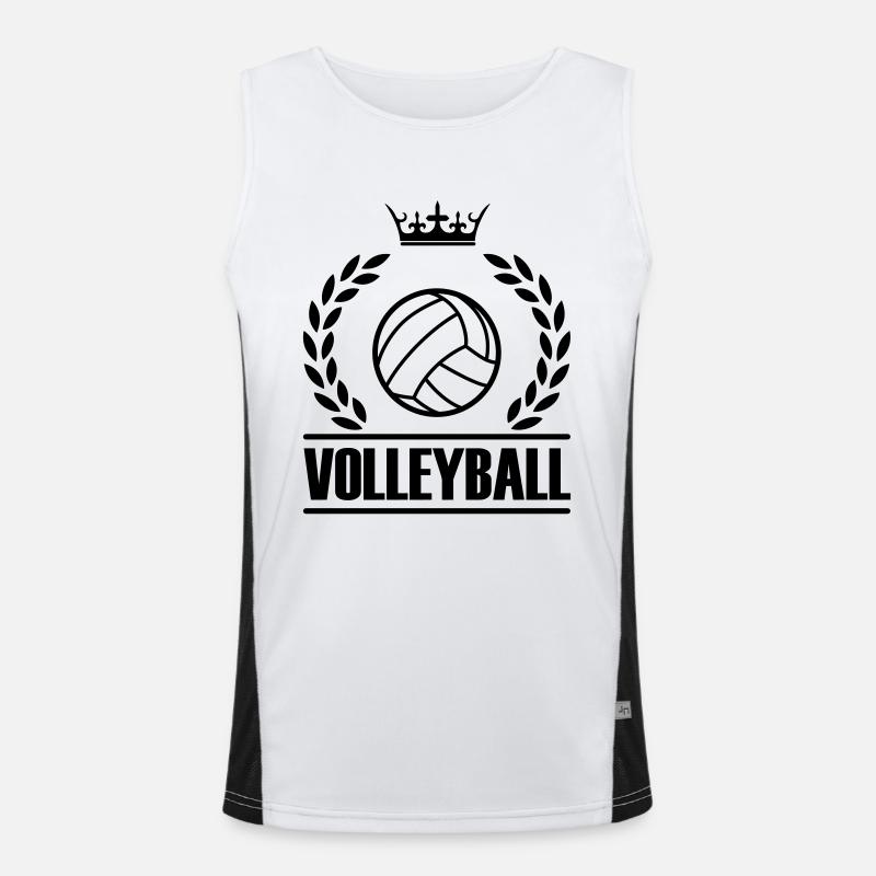 volleyball_001 - Men's Functional Contrast Tank Top - white/black