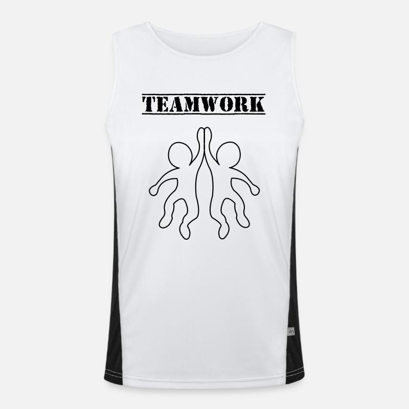 teamwork_01 Funktionelles Kontrast-Tank Top für Männer 