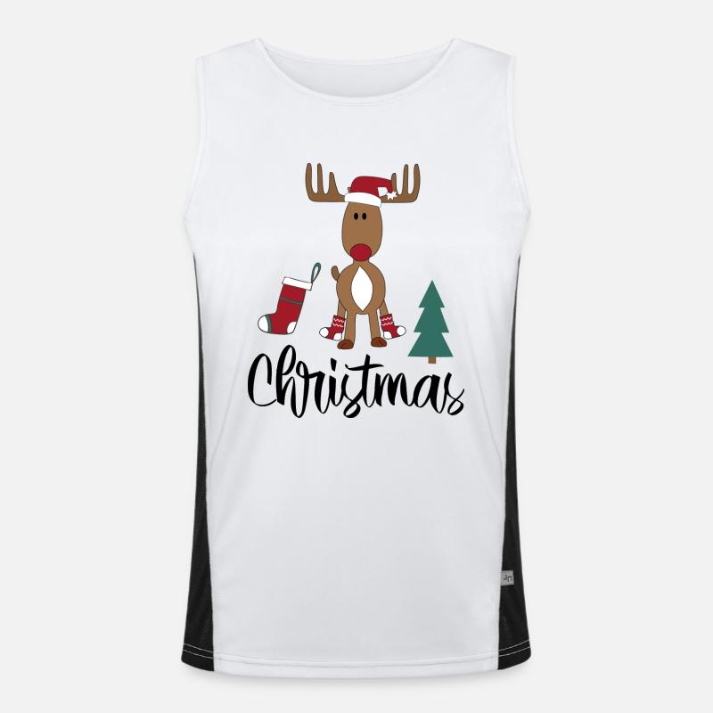 Weihnachten Funktionelles Kontrast-Tank Top für Männer 