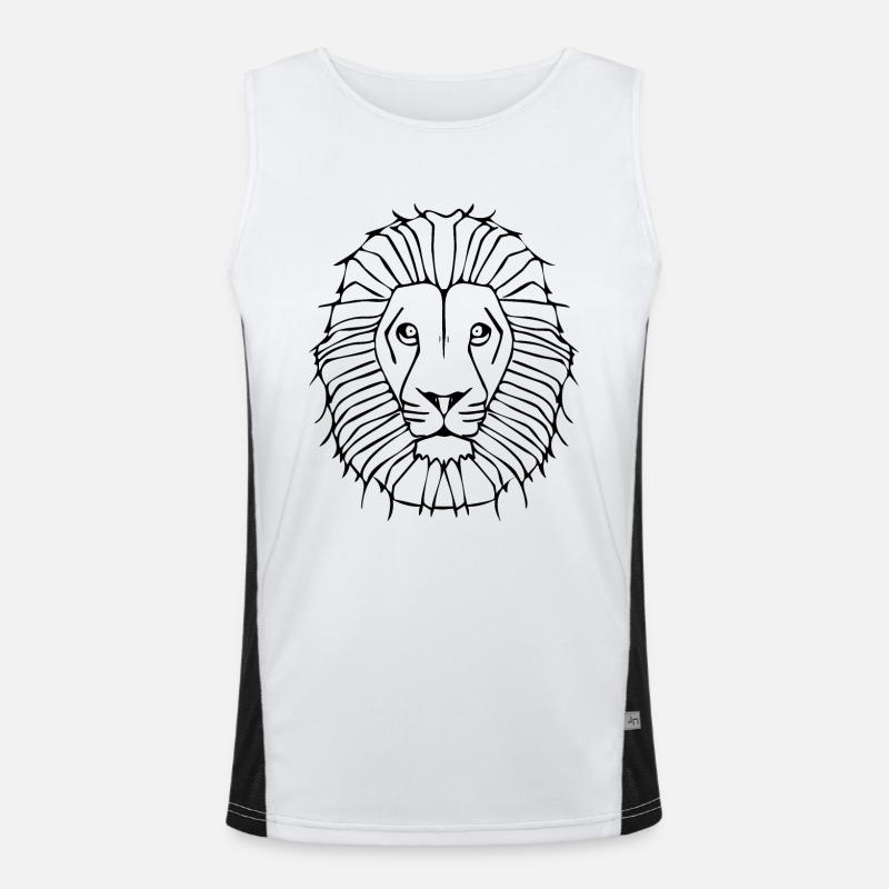 Der Löwen Funktionelles Kontrast-Tank Top für Männer 