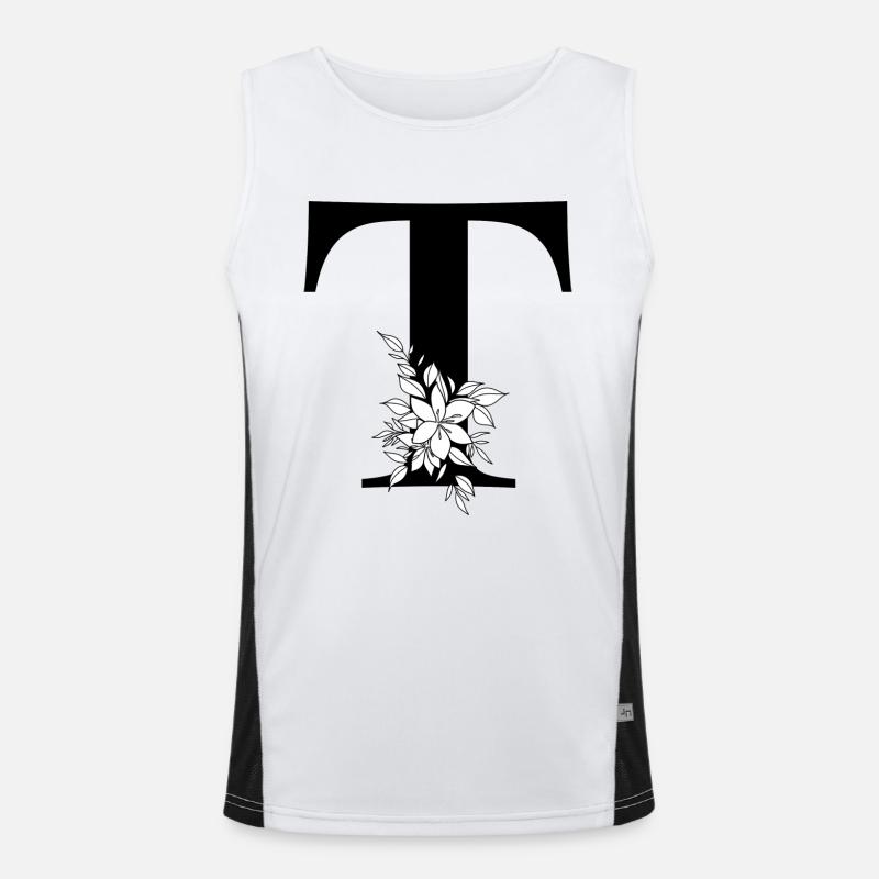 Letter T Men's Functional Contrast Tank Top 