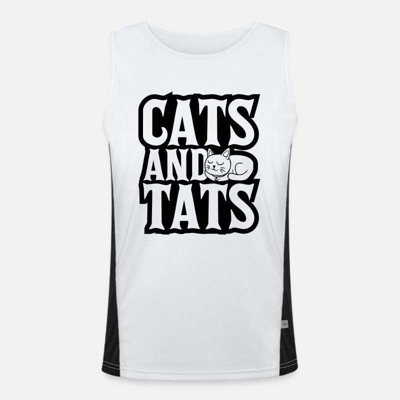 Citation de chats et de tats Débardeur respirant contrasté Homme 