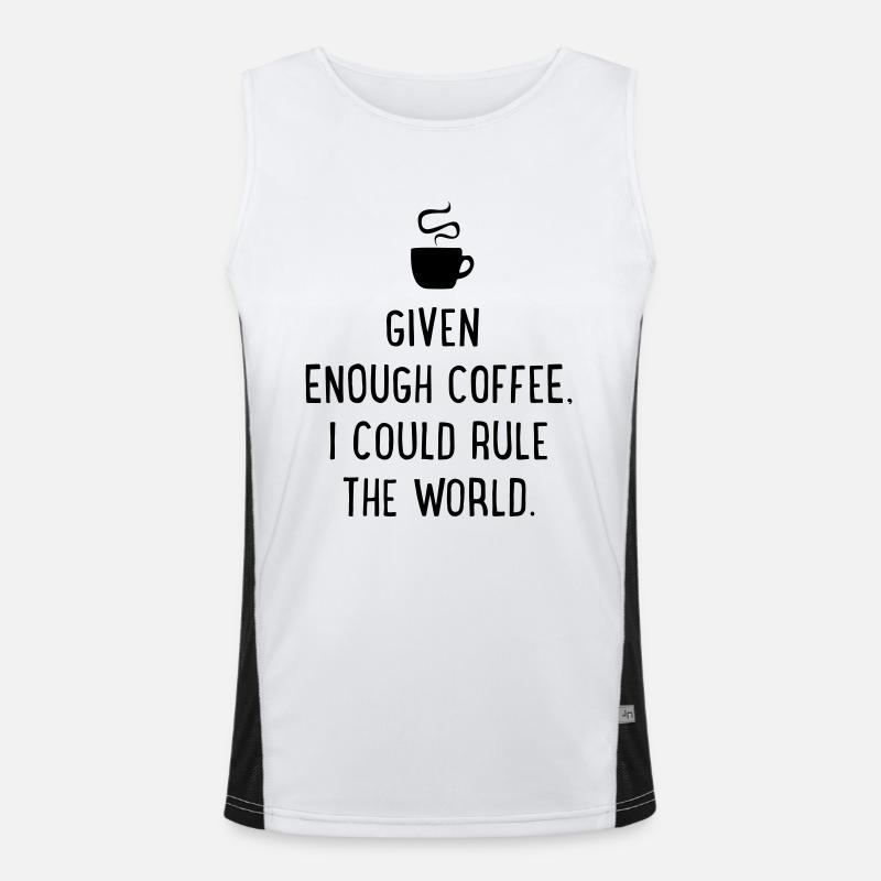 Kaffee Funktionelles Kontrast-Tank Top für Männer 