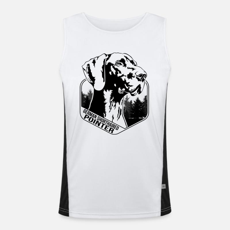 German Shorthaired Pointer Hund Wilsigns Jagdhunde Funktionelles Kontrast-Tank Top für Männer 