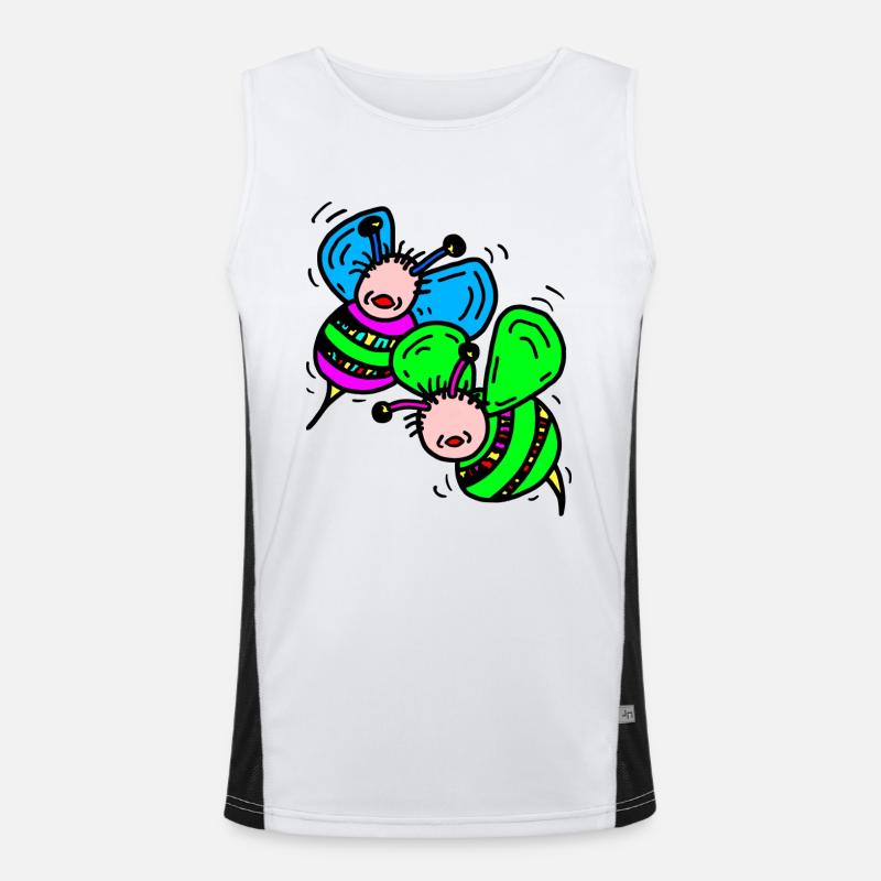 Bienen Funktionelles Kontrast-Tank Top für Männer 