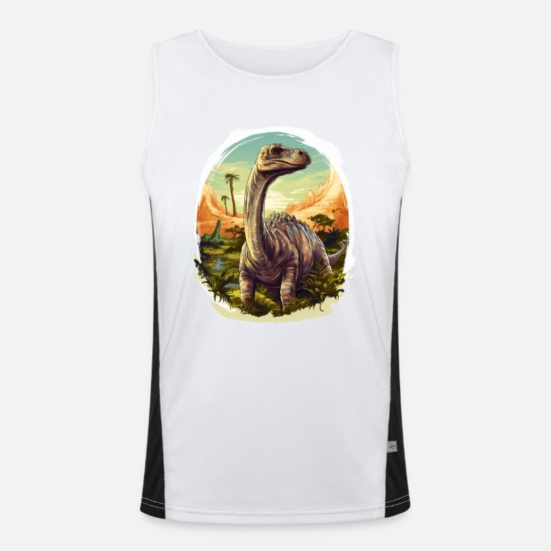 Brontosaurus - Bronto V3 Funktionelles Kontrast-Tank Top für Männer 