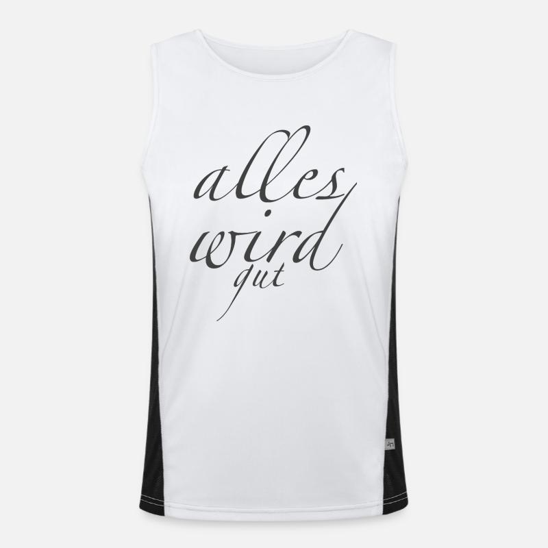 alles wird gut Funktionelles Kontrast-Tank Top für Männer 