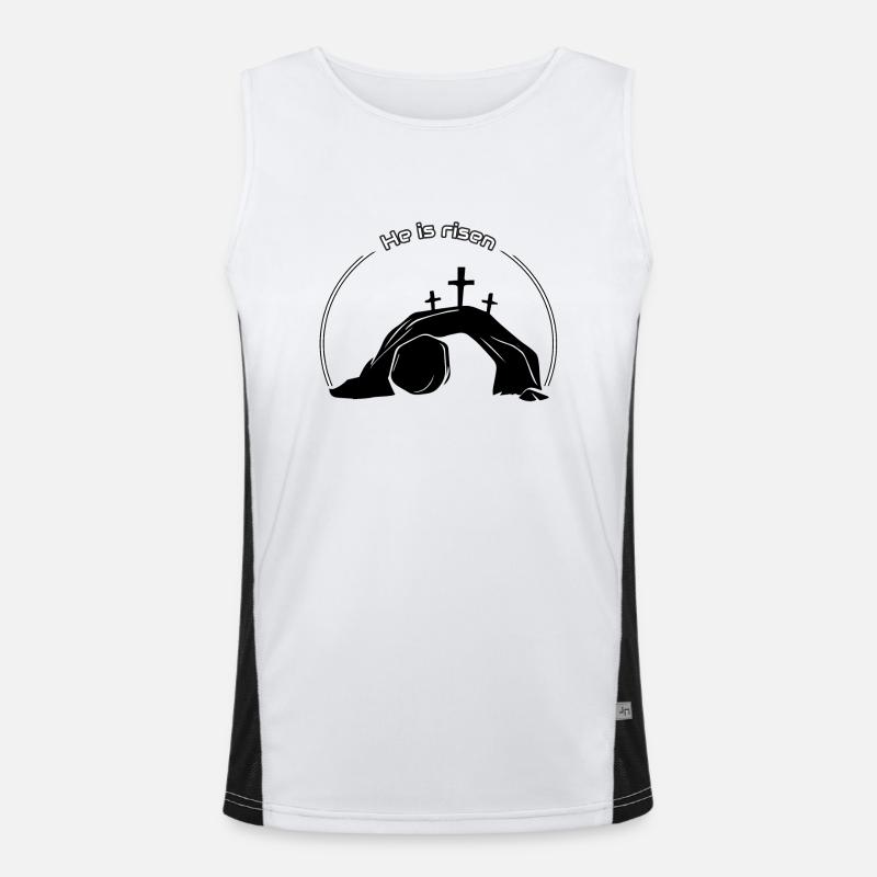 He is risen Men's Functional Contrast Tank Top 