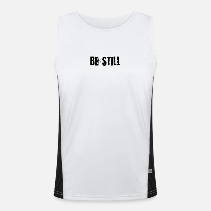 Sei still Funktionelles Kontrast-Tank Top für Männer 
