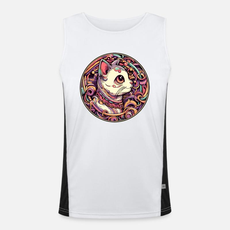 Chat mignon Débardeur respirant contrasté Homme 