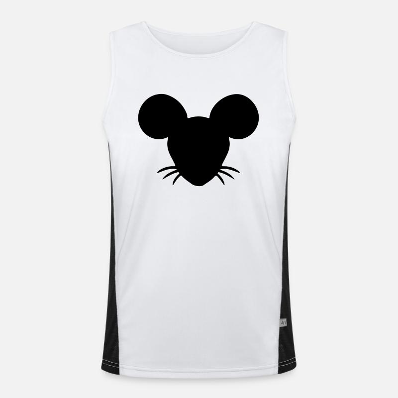 Mäuschen Maus Mäusekopf Funktionelles Kontrast-Tank Top für Männer 