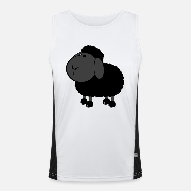 schwarzes Schaf Funktionelles Kontrast-Tank Top für Männer 