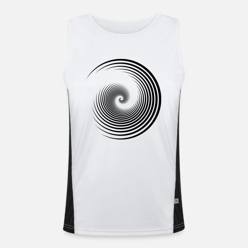 Spirale Muschel Retro Geschenk Geschenkidee Funktionelles Kontrast-Tank Top für Männer 