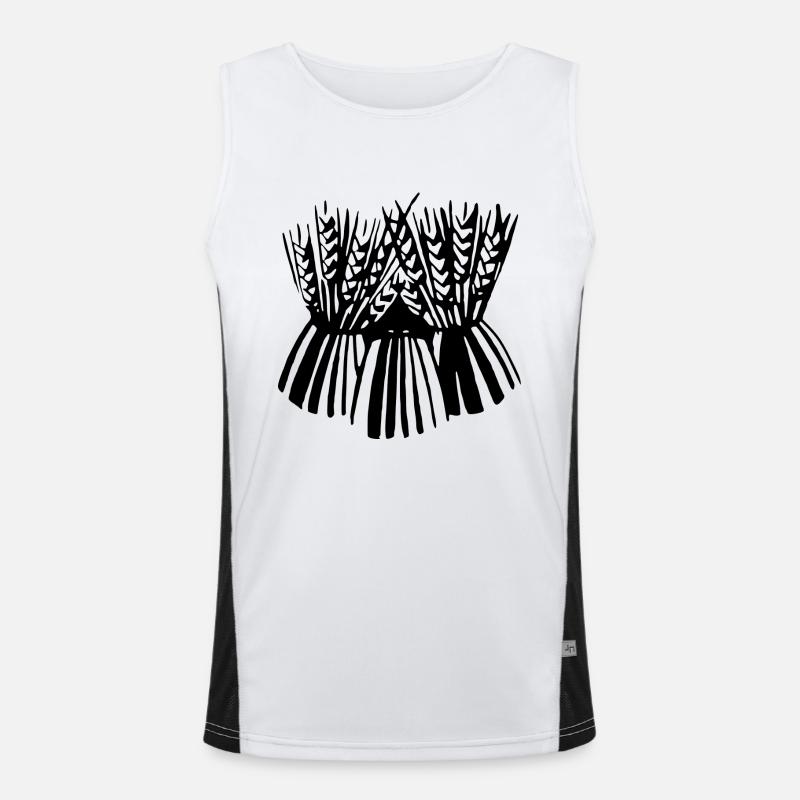 cereals corn cereal wheat wheat veggie gemuese v Men's Functional Contrast Tank Top 
