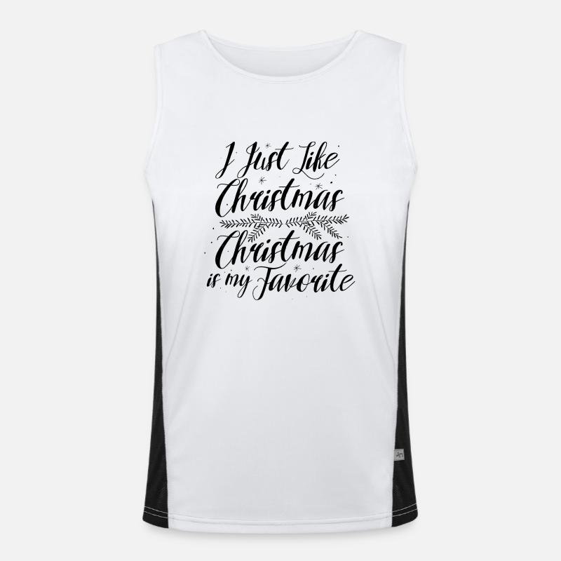 Christmas Mistletoe Ivy December Gift Men's Functional Contrast Tank Top 