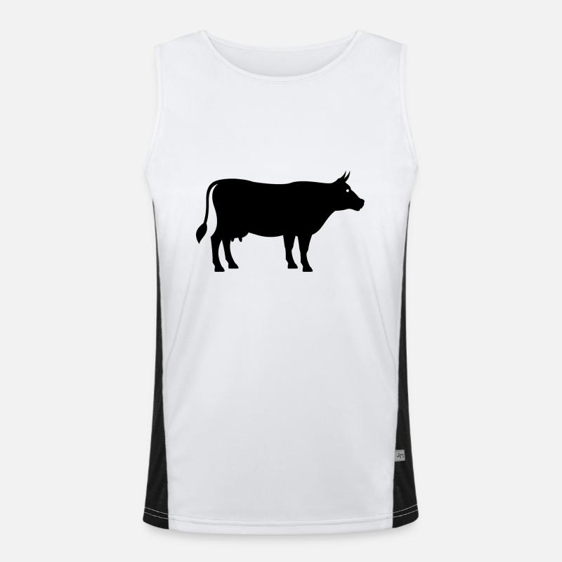 Kuh Funktionelles Kontrast-Tank Top für Männer 