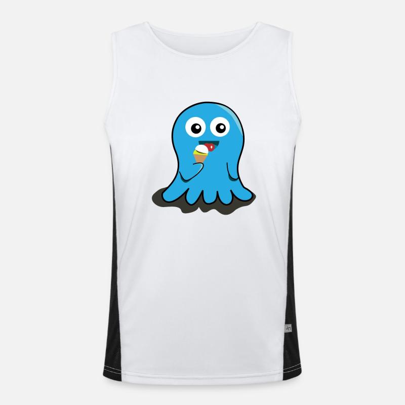 Geist Eis essen Geschenk Kinder witzig lecker Funktionelles Kontrast-Tank Top für Männer 